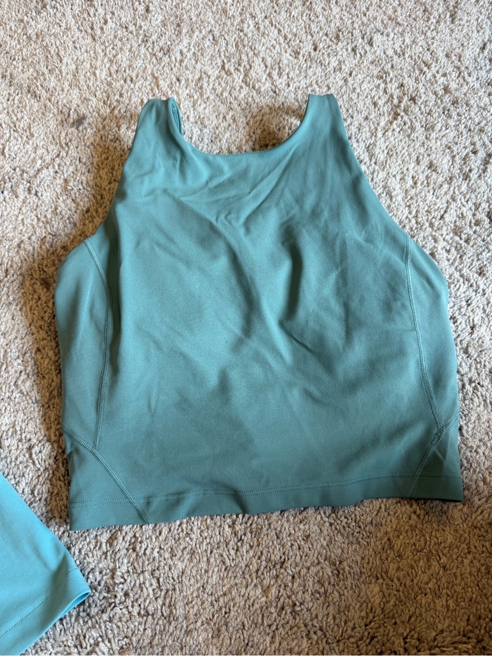lululemon athletica High-Neck Crop Tank Top - Teal Green
